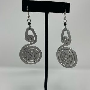Drop, spiral and dangle! Twice coiled earrings.